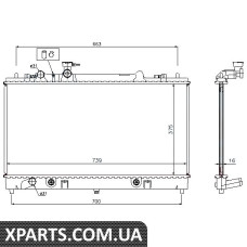 Радіатор охолодження Nissens 62465A