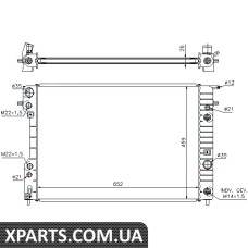 Радіатор охолодження OPEL OMEGA B 94- 2.5-3.2i пр-во Nissens Nissens 63073A