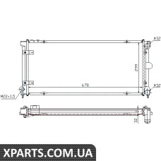 Радіатор охолодження SEAT TOLEDO I 1L 91- 1.6-2.0i пр-во Nissens Nissens 640041