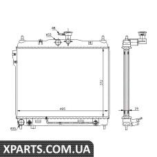Радіатор охолодження HYUNDAI GETZ TB 02- /AT пр-во Nissens Nissens 67487