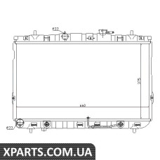 Радіатор охолодження HYUNDAI ELANTRA XD 00- пр-во Nissens Nissens 67493
