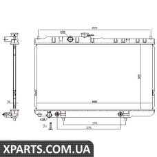 Радіатор охолодження NISSAN ALMERA CLASSIC N16 AT пр-во Nissens Nissens 68736