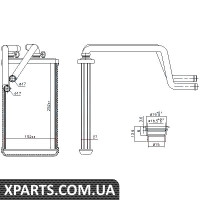 Радіатор відпівача CITROEN C4/C-CROSSER MITSUBISHI LANCER CX0 07- пр-во Nissens Nissens 707074