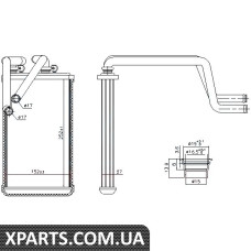 Pадиатор отпителя CITROEN C4/C-CROSSER MITSUBISHI LANCER CX0 07- пр-во Nissens Nissens 707074