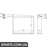 Радіатор обігрівача MERCEDES SPRINTER W 901-905 95- пр-во Nissens Nissens 72043