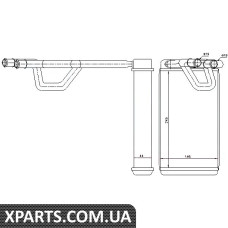 Радіатор обігрівача салону Nissens 72209