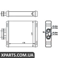 Радіатор печі AUDI; SEAT; SKODA; VW NISSENS 73654