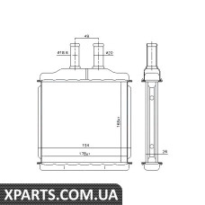 Pадиатор печки CHEVROLET Lacetti 1.6-1.8 пр-во Nissens Nissens 76509
