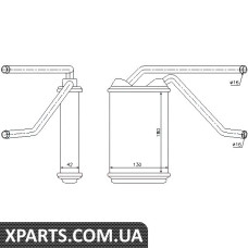 Радіатор обігрівача DAEWOO NEXIA пр-во Nissens Nissens 76511