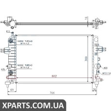 Радiатор Nissens 630702