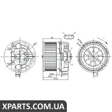 Вентилятор отопителя Nissens 87043