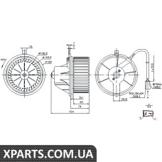 Вентилятор отопителя Nissens 87068