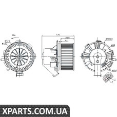 Вентилятор отопителя Nissens 87105