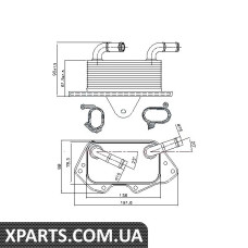 Радіатор масляний AUDI A4 A6 VW TOUAREG пр-во Nissens Nissens 90662