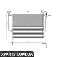 Конденсор кондиціонера BMW 3 E46/E83 98-05 NISSENS 94431