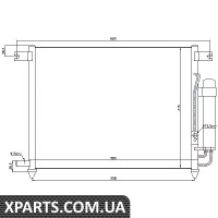 Конденсатор кондиціонера CHEVROLET AVEO 1.5 пр-во Nissens Nissens 94641