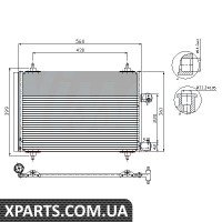Радіатор кондиціонера PEUGEOT 407/ CITROEN C5 пр-во Nissens Nissens 94723