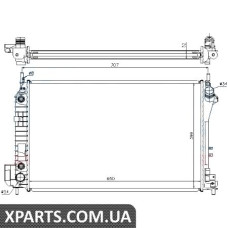 Радіатор OPEL VECTRA C 2,2-3,2 AUT. 02- Nissens 63023