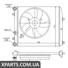 Радiатор Nissens 64103