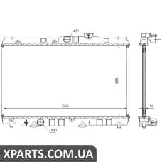 Радіатор GEO PRIZM(87-)1.6 i 16V(+)[OE 16400-11170] Nissens 64741