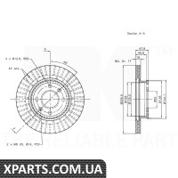 Диск гальмівний вентильований NK-203418