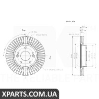 Диск гальмівний вентильований NK-203526
