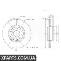Диск гальмівний передній NK - 2047115
