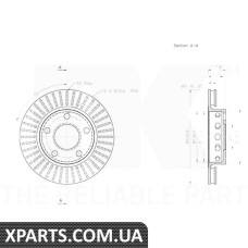 Диск  тормозной  вентилируемый NK - 2047131