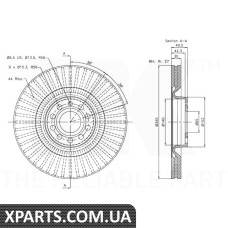 Диск  тормозной  вентилируемый NK - 204786