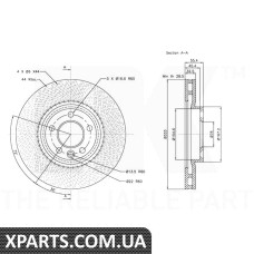 Диск  тормозной  вентилируемый NK - 204796