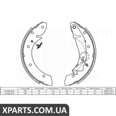 Колодки  тормозные  барабанные NK - 2719598