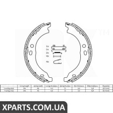 Комплект гальмівних колодок NK-2719754