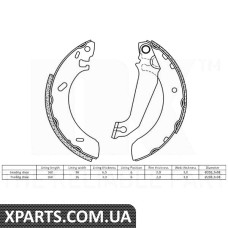 Колодки  тормозные  барабанные NK - 2725536