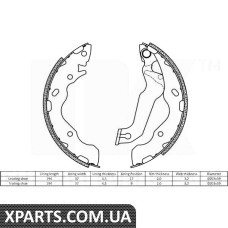 Комплект колодок гальмівних NK - 2734703