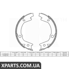 Комплект тормозных колодок, стояночная тормозная система NK - 2734745