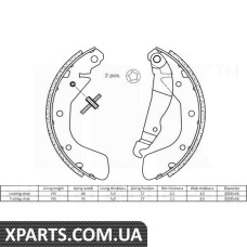 Колодки  тормозные  барабанные NK - 2736540