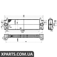 Радіатор інтеркулера MB Sprinter 2.2-3.0 CDI/VW Crafter 2.5TDI 06- NRF 30310