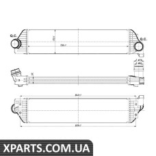 Pадиатор интеркулера Renault Master 2.3dCi 10- NRF 30358