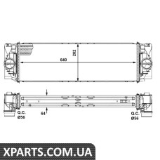 Радіатор інтеркулера MB Sprinter 2.2CDI OM651 09-/ VW Crafter 2.0TDI 10- NRF 30505