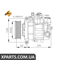 Компрессор кондиционера NRF 32263