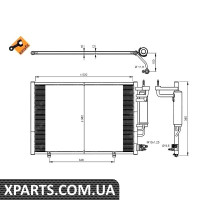 Радіатор кондиціонера NRF 350205
