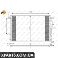 Конденсатор кондиціонера AUDI A4 00- пр-во NRF NRF 35404