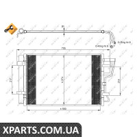 Радіатор кондиціонера NRF 35963