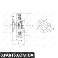 Віскомуфта вентилятора NRF 49572