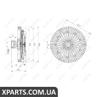 Муфта вентилятора BMW 3 E46/5 E39/7 E38/X5 E53 00- NRF 49582