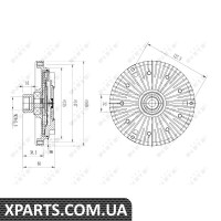Віскомуфта вентилятора NRF 49645