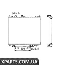 Радіатор охолодження Mitsubishi Pajero 2.8D 93-99 NRF 50001