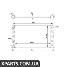 Радіатор охолодження Opel Vectra A/B 1.6-2.2 i/DTI 95-03 Economy Class NRF 50219A