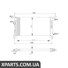 Радіатор охолодження двигуна NRF 50551