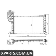 Радіатор охолодження MB Sprinter 2.9TDI 96-00 NRF 50557